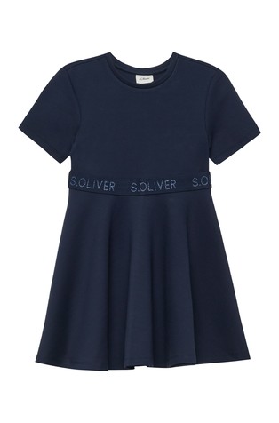 Kratka interlock haljina sa svjetlucavim logotipima u struku