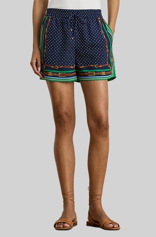 Patterned Drawcord Short