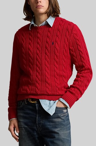 Strukturirano pleten pamučni pulover