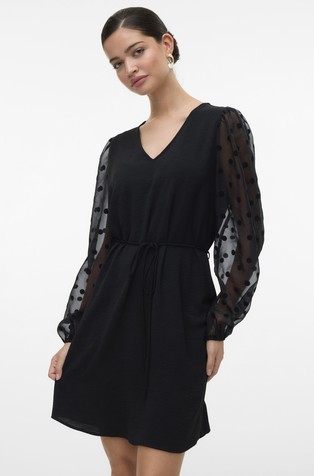 VMALVA Short dress with sheer sleeves