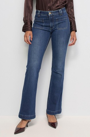 Destiny Push Up jeans hlače sa zvonastim nogavicama