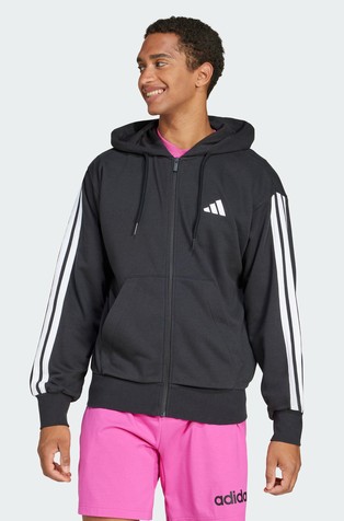 Essentials 3-Stripes pulover s kapuljačom i frotirnom unutrašnjošću