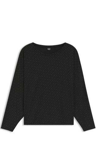 Gornji dio pidžame dugih rukava s uzorkom monograma