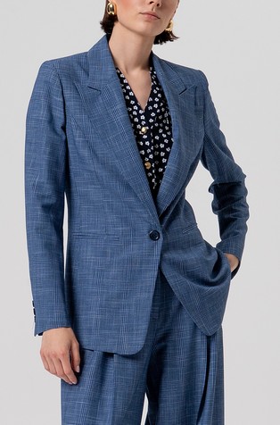 Regular fit sako s kariranim uzorkom