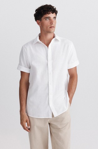 Short sleeve turn-up shirt