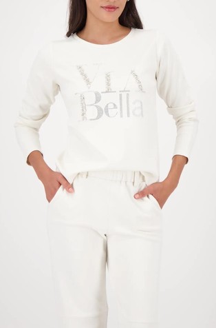 Majica dugih rukava s ukrasnim kamenčićima