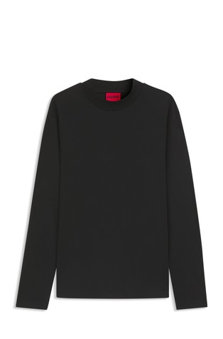 Slim fit majica od merceriziranog pamuka s povišenim ovratnikom