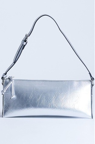 TSSIMONE metallic faux-leather shoulder bag