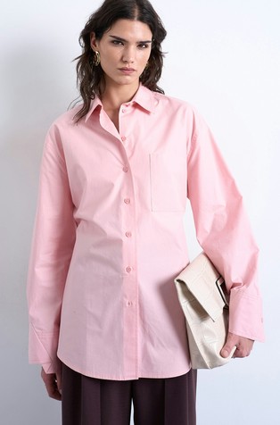 TSDEMI oversized fit pamučna košulja