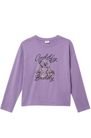 Oversized majica dugih rukava i otiskom