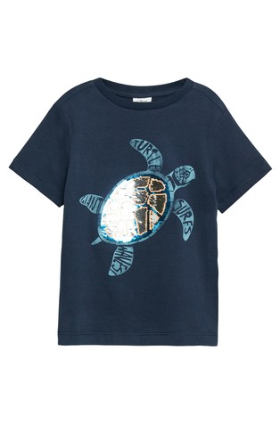 T-shirt with reversible sequins