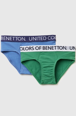Two briefs with logoed elastic