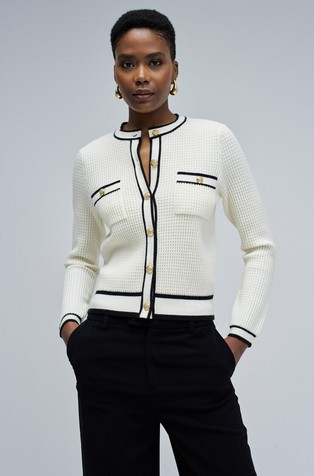 Kardigan s gumbima zlatne boje