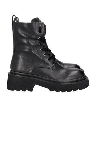 Lea ankle boot in leather with maxi stone