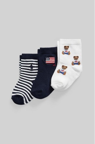 Polo Bear Crew Sock 3-pack Set