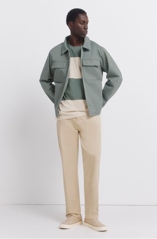 Color block cotton T-shirt