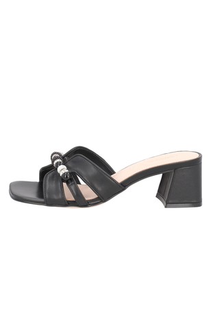 Malindi leather heeled slides