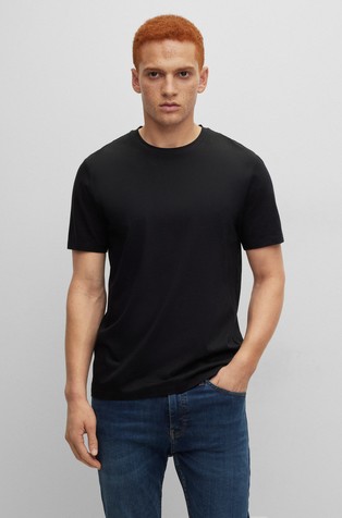 Mercerised-cotton T-shirt in a slim fit