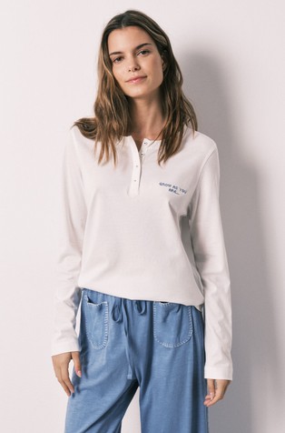 Cotton long sleeve T-shirt