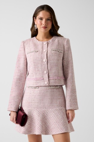 Sako od tvida s ukrasnim kamenčićima