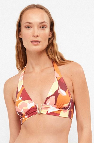 Trokutast gornji dio kupaćeg kostima s uzorkom