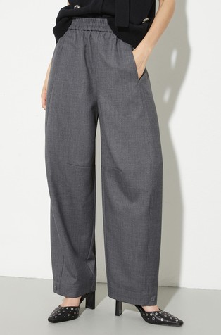 Barrel-leg grisaille trousers