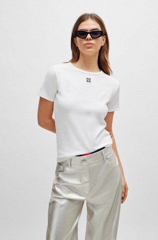 Majica od mješavine pamuka s izvezenim logotipom