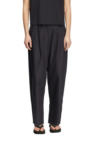 Barrel trousers in textured stretch cotton blend