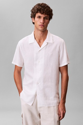 Linen Blend Short Sleeve Shirt