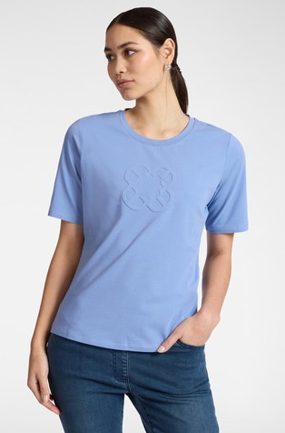 T-shirt with embossed monogram