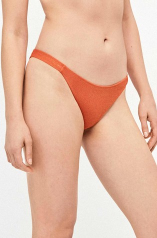Bikini bottoms in lurex piqué