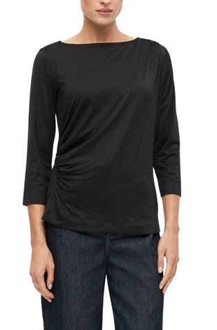 Slim fit majica s nabranim bočnim šavom