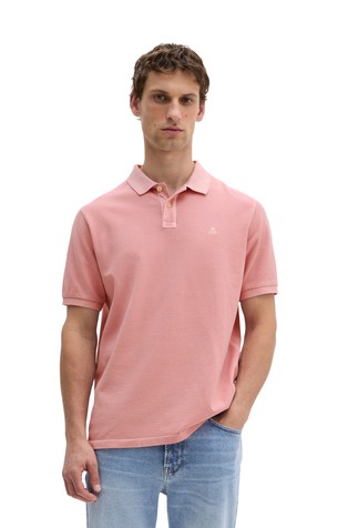 Short-sleeved polo shirt in organic cotton piqué