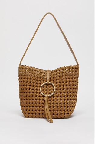 Mala tote torbica od prepletene umjetne kože