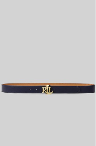 Obostran kožni remen s logo kopčom