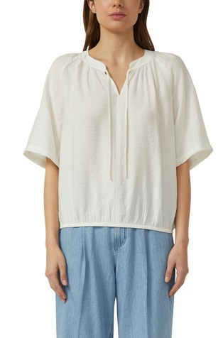 Structured viscose blend blouse