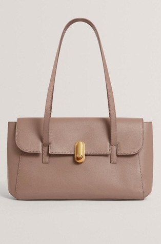 Leather Baguette Shoulder Bag
