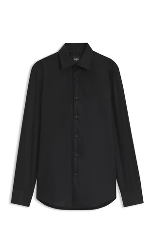 Slim-fit shirt in cotton poplin