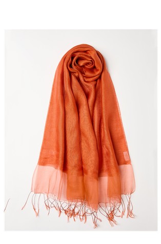 Viscose and silk blend scarf