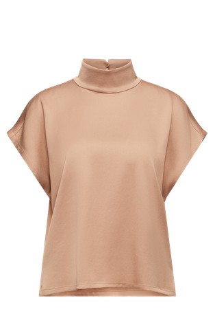 Satenska bluza s uzdignutim ovratnikom