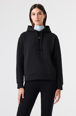 Relaxed fit pulover od mješavine pamuka s kapuljačom