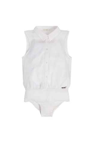 Bodi s dizajnom košulje od šifona