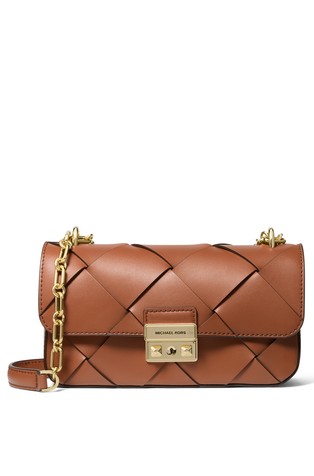 Tribeca manja prepletena kožna torbica