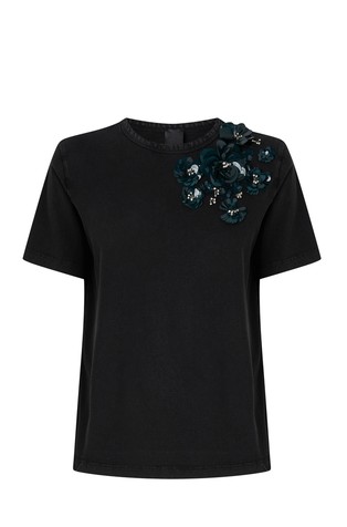 T-shirt with jewel flowers