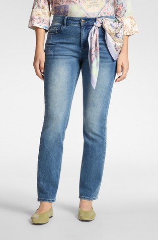 Rose regular fit jeans with detachable scarf