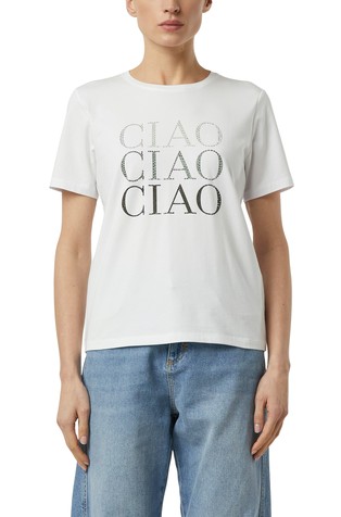 Majica s natpisom od ukrasnih kamenčića