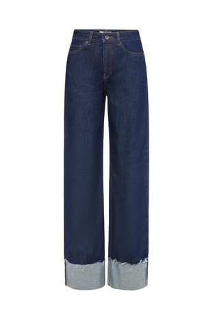 Relaxed fit pamučne jeans hlače