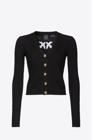 Vuneni kardigan s logotipom