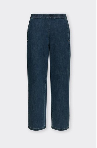 Carrot fit jeans hlače s elastičnim obrubom oko struka