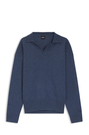 Pleten vuneni pulover s Johnny ovratnikom